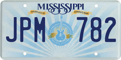 MS license plate JPM782