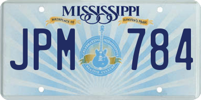 MS license plate JPM784