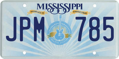 MS license plate JPM785