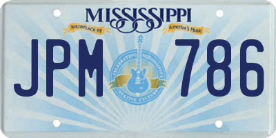MS license plate JPM786