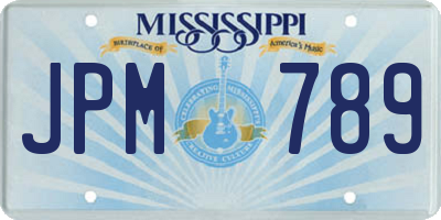 MS license plate JPM789