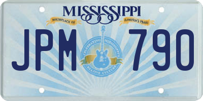MS license plate JPM790