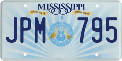 MS license plate JPM795