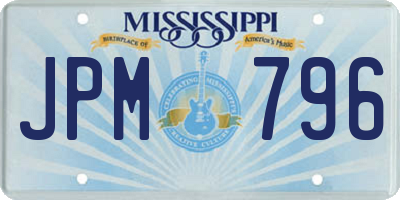 MS license plate JPM796