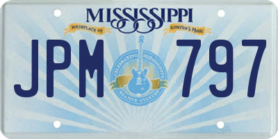 MS license plate JPM797