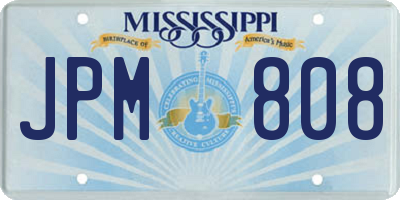 MS license plate JPM808