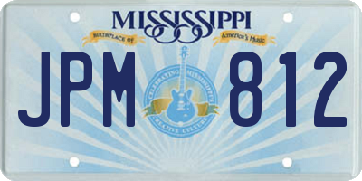MS license plate JPM812