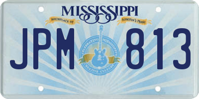 MS license plate JPM813
