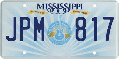 MS license plate JPM817