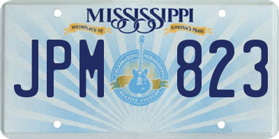 MS license plate JPM823