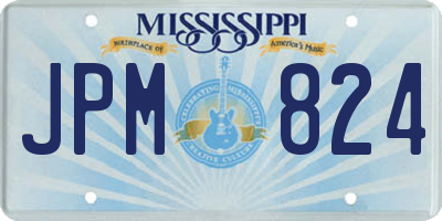MS license plate JPM824