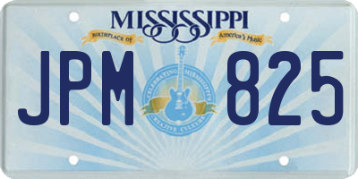 MS license plate JPM825