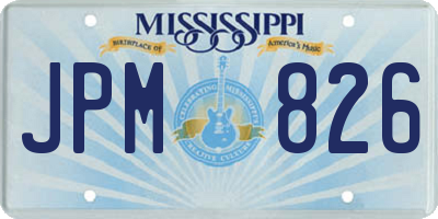 MS license plate JPM826