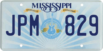 MS license plate JPM829