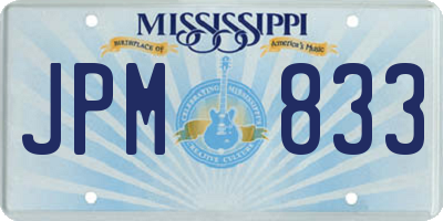 MS license plate JPM833