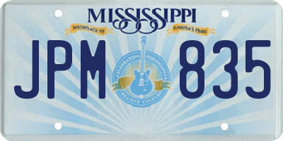 MS license plate JPM835
