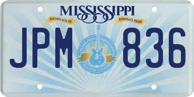 MS license plate JPM836