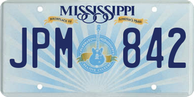 MS license plate JPM842