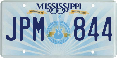 MS license plate JPM844