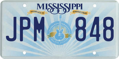 MS license plate JPM848