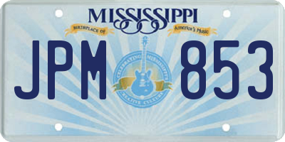 MS license plate JPM853