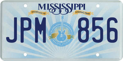 MS license plate JPM856