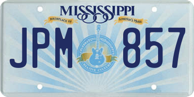 MS license plate JPM857