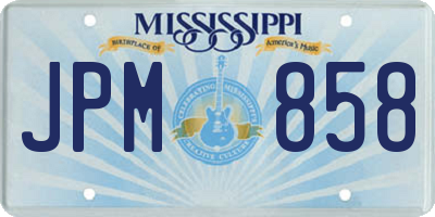 MS license plate JPM858