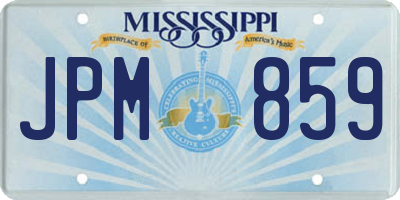 MS license plate JPM859
