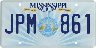 MS license plate JPM861