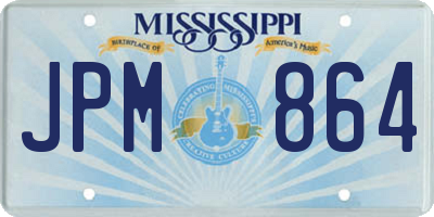 MS license plate JPM864