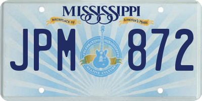 MS license plate JPM872