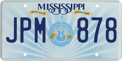 MS license plate JPM878