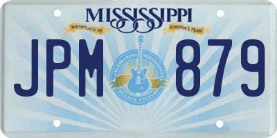 MS license plate JPM879