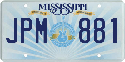 MS license plate JPM881