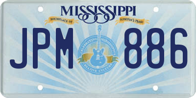 MS license plate JPM886