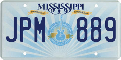 MS license plate JPM889