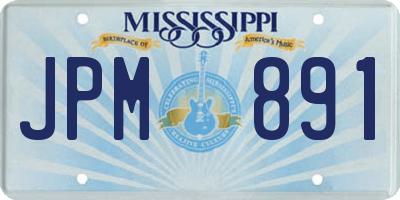 MS license plate JPM891
