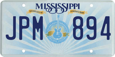 MS license plate JPM894