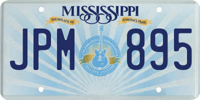 MS license plate JPM895