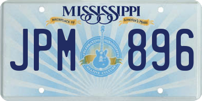 MS license plate JPM896