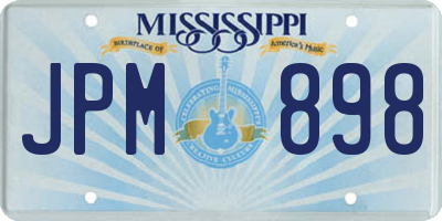 MS license plate JPM898