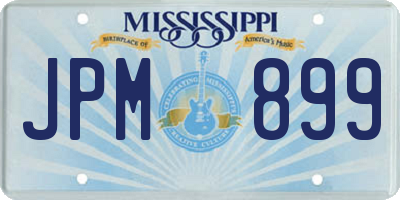 MS license plate JPM899