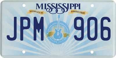MS license plate JPM906