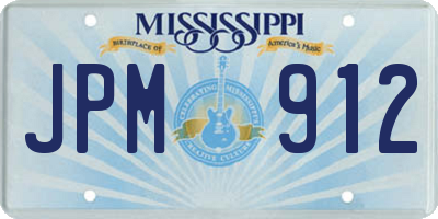 MS license plate JPM912