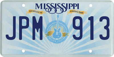 MS license plate JPM913