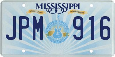 MS license plate JPM916