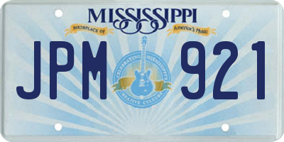 MS license plate JPM921