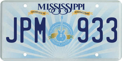 MS license plate JPM933