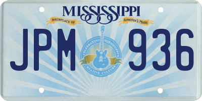 MS license plate JPM936